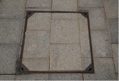 hidden square manhole cap