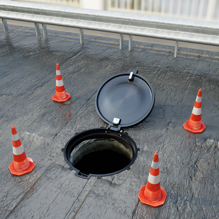 600mm SMC Hinged Manhole Covers